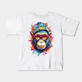 Cool Monkey in Glasses Kids T-Shirt